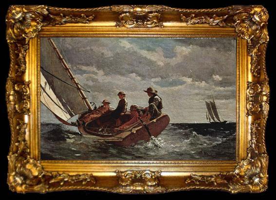 framed  Winslow Homer Breezing Up, ta009-2